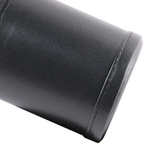 1X New Black PU Leather Flannel Mute Dice Cups With 5pcs Dices Bar Game SupI4UK - Picture 1 of 10