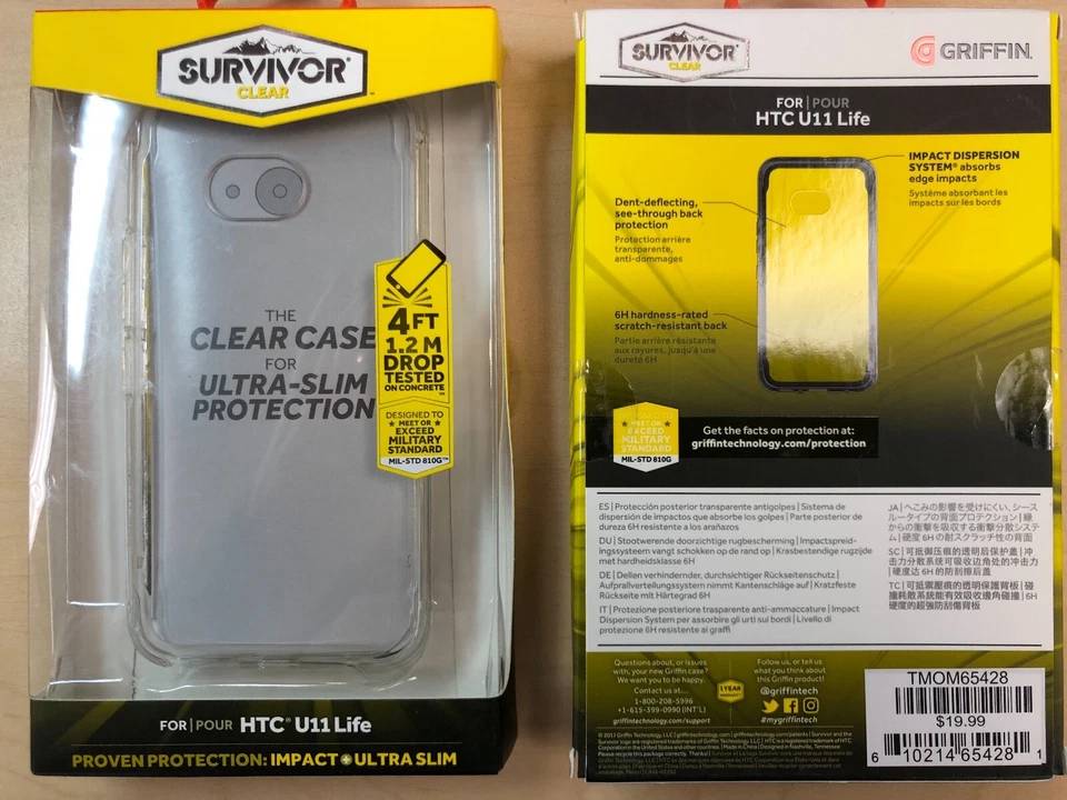 GRIFFIN Survivor Clear Case for HTC U11 Life in Clear - Image 1 of 1