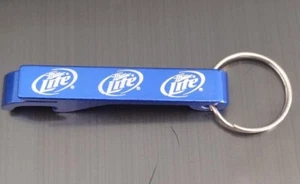 Miller Light Beer Blue Metal Key Chain & Bottle Opener - Picture 1 of 4