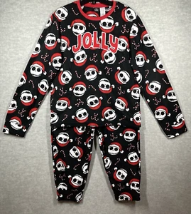The Night Before Christmas Pajama Set Size S Fleece Lounge Holiday Jolly Skulls - Picture 1 of 15