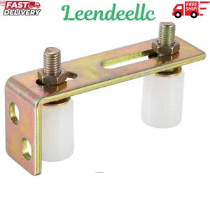 Rodillo guía puerta corredera con soporte de poste L, puerta enrollable doble ajustable de nailon - Imagen 1 de 11