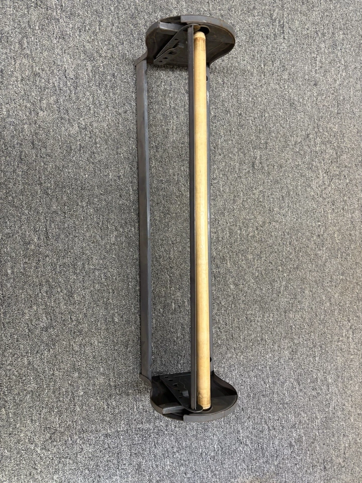 Vintage 24” Bulman Horizontal Paper Roll Cutter Dispenser Spring Loaded Metal Foto 1 de 4