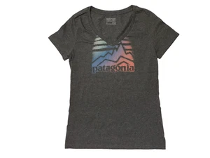 Patagonia Damen T-Shirt Slim Fit V-Ausschnitt Gr. Small grau Outdoor - Bild 1 von 11