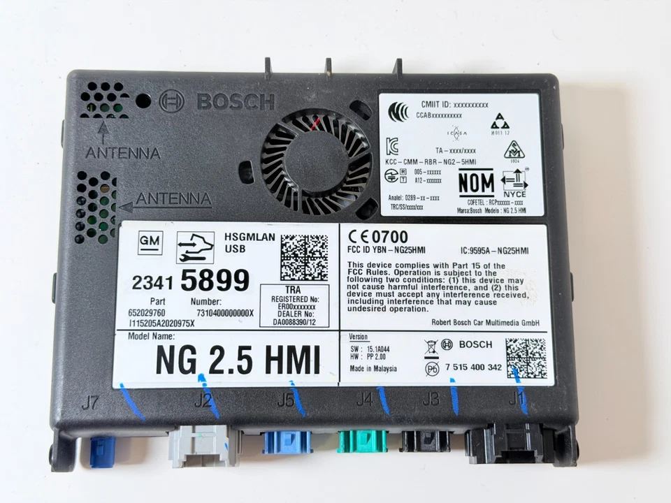 2016 CHEVROLET IMPALA HMI HUMAN INTERFACE CONTROL MODULE OEM 23415899 - Image 1 of 4