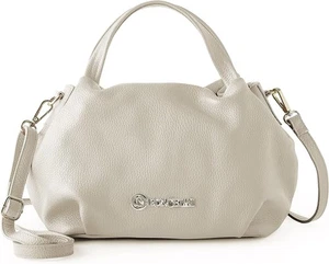 Italienische beige Leder Handtasche für Damen echtes weiches Leder mittelgroß sollte... - Bild 1 von 7