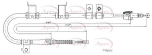 NUEVO CABLE FRENO TRASERO IZQUIERDO APEC GENUINO CALIDAD OE CABINA1798 - Imagen 1 de 4