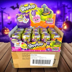 Shopkins Halloween Surprise Vitrina 2018 Paquete de 2 Brillantes Calabaza Misterio En Caja - Imagen 1 de 15