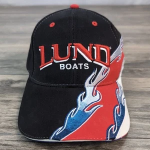 Lund Boote Angeln Strapback Truckermütze Werbung Kappe rot weiß blau USA Wake - Bild 1 von 11