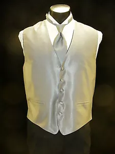 Chaleco formal espalda completa - chaleco plateado espina de arenque VF703 - Imagen 1 de 1
