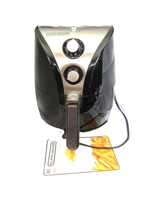 BLACK+DECKER Purifry 2-Liter Air Fryer Black/Silver HF110SBD Dual Convection Fan - Image 1 of 4