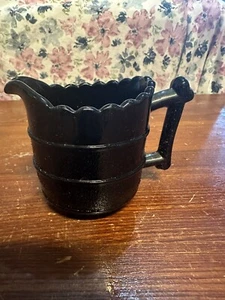 Antico piatto crema vetro latte nero Davidson - Foto 1 di 6
