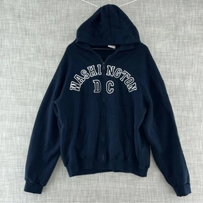 American Flag Men's Size XL Washington DC Full Zip Long Sleeve Hoodie 9505 - Image 1 of 4