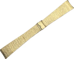 Vintage 11/16 17.5mm Swank Men's Wristwatch Band 10k Gold Filled Top Bark Style - Picture 1 of 4