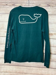 Vineyard Vines Boys Dark Green Long Sleeve TShirt, Size L 16 - Picture 1 of 4