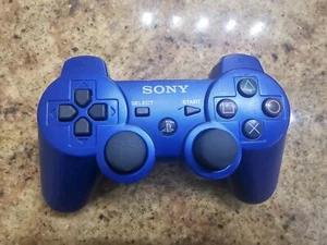 Genuine OEM Sony PlayStation 3 PS3 Blue DualShock 3 Controller SixAxis Authentic - Picture 1 of 2