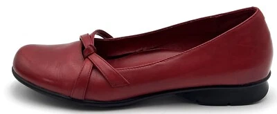 Zapatos planos Bare Traps para mujer 9,5 M cuero rojo inquietos sin cordones cómodos Foto 1 de 4