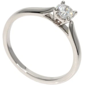 Anillo Cartier solitario diamante # 48 platino PT950 - Imagen 1 de 10