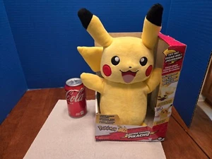 Jazwares 2024 plush Pokemon Pikachu Electric Battle Charge Electronic * AS IS - Picture 1 of 4