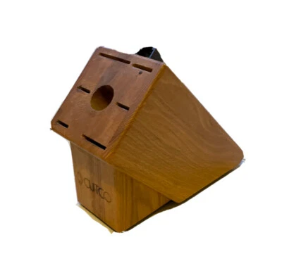 Juego de cuchillos Cutco Galley bloque 1743 7 ranuras roble miel genuino con soporte de cizalla usado Foto 1 de 4