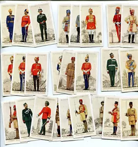 1938 JOHN PLAYER MILITARY UNIFORMS OF THE BRITISH EMPIRE 25 TOBACCO CARD LOT - Picture 1 of 2