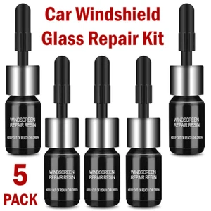5 Pack Auto Glass Nano Repair Fluid Car Windshield Resin Crack Tool Kit US-Ship - Picture 1 of 8