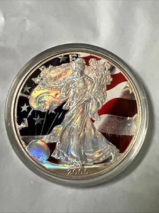 2005 COLORIZED HOLOGRAM SILVER EAGLE DOLLAR - Picture 1 of 6