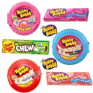 6 x GEMISCHTER HUBBA BUBBA ERDBEERE ORGINAL ATOMISCHER APFELSTICK & BAPE BUBBLE GUM - Bild 1 von 1