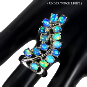Valentine 925 Silver Ring Oval Fire Opal Gemstone Jewelry Size 7 - Picture 1 of 9