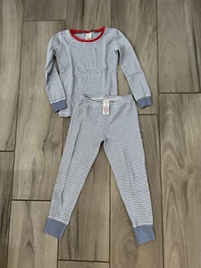 Mini Boden Long Sleeve Pajama Set Striped Girls Size 6 - Picture 1 of 2