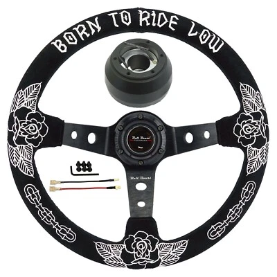 Kit adaptador de buje corto de volante de gamuza para Subaru WRX STI Forester 15-17 Foto 1 de 4