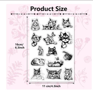 Katze Clear Stamps Lustige Karte NEU Kostenloser Versand - Bild 1 von 1