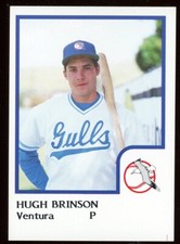 1986 Pro Cards Ventura County Gulls HUGH BRINSON RC BLUE JAYS WILMINGTON NC