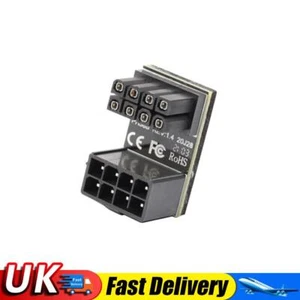 ATX 8 Pin Female to Male 180 Degree Down Angled Adapter for Graphics Card UK - Afbeelding 1 van 12