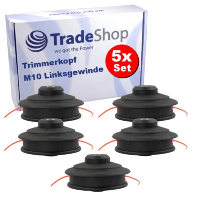 5x Trimmerkopf Mähkopf M10 x 1,25mm für Einhell BG-BC 43/1 AS, Nemaxx MT52 - Bild 1 von 4