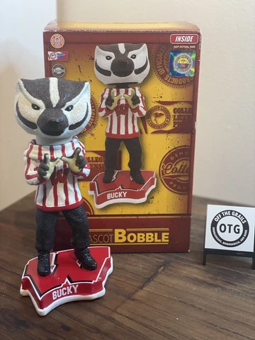 FOCO 2015 BUCKY BADGER MASCOT WISCONSIN BADGERS BOBBLEHEAD "W" EXCLUSIVE RARE Cover