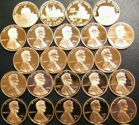 1996~2023 S Lincoln Penny Choice ~ Gem Proof Run 31 Coin Decade Set US Mint Lot Cover