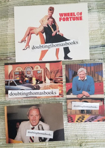 Wheel of Fortune Pat Sajak Jack Clark  cast SET of 4  Vintage Photo Tv Fan Cards