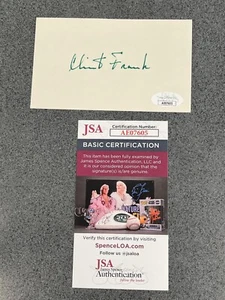 CLINT FRANK signed autographed 3 x 5 index card JSA Authentication NCAA Football - Picture 1 of 3