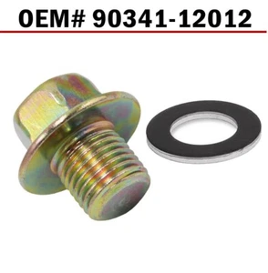NEW Engine Oil Pan Bump Steel Drain Plug Bolt with Gasket for Lexus Scion Toyota - Picture 1 of 5