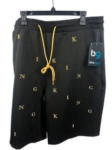 Bluegear Men's Scuba Lounge Shorts 4XL Black Gold Embroidered NWT Streetwear - Picture 1 of 9