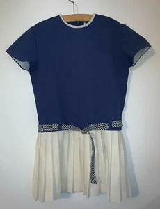 Robe de fillette vintage " Sumac " en tergal plissé - Imagen 1 de 4