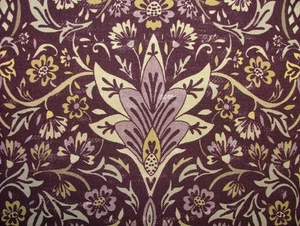 3 Meter Talbot Pflaume Baumwolle Vorhang Polster Kissen William Morris Motiv Stoff - Bild 1 von 20