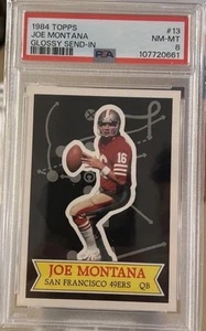 1984 Topps Joe Montana Glossy Send In 13 PSA 8. HOF LOW POP 165. Short Print - Bild 1 von 2