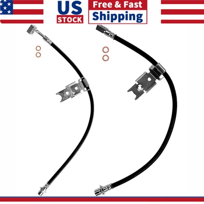 2x Línea de freno de manguera de freno delantera izquierda y derecha para Chrysler 300 2011 tracción trasera Foto 1 de 4
