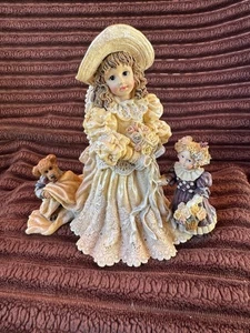 1995 BOYDS DOLLSTONE - I WANNABE SERIES #3 - EMILY W/ KATHLEEN & OTIS - Picture 1 of 6