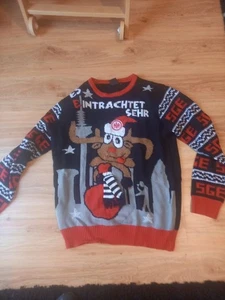 Titel: Eintracht Frankfurt Weihnachts-Pullover SGE Rudolph Gr. XL Gebraucht - Bild 1 von 4