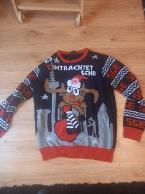 Titel: Eintracht Frankfurt Weihnachts-Pullover SGE Rudolph Gr. XL Gebraucht - Bild 1 von 4