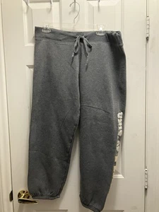 Pantalones deportivos Victoria's Secret University of ROSA grises con logotipo bordado grandes - Imagen 1 de 5