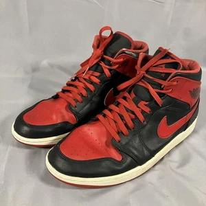 Nike Air Jordan 1 Mid Schuhe Herren Größe 13 schwarz rot Bred DQ8426-060 Basketball - Bild 1 von 15