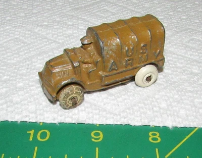 Camión del ejército de Estados Unidos de juguete de metal fundido Barclay Slush de colección de los años 30 2 1/2" - Lote 11-55 Foto 1 de 4